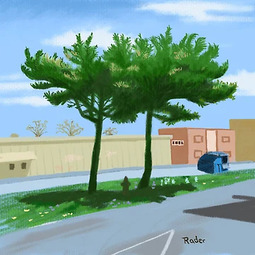 Artwork thumbnail, Two Trees by RaderDraw