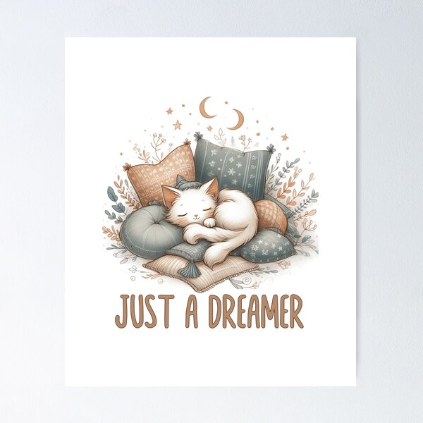 Item preview, Dreamer Cat designed and sold by HappyLifeCreate.