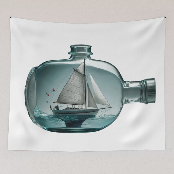 Item preview, sailboat in a bottle, boat designed and sold by Charlygood.