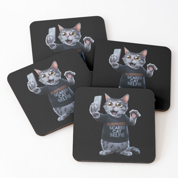 Item preview, Surprised Scared Cat Selfie designed and sold by Redgiant87x.