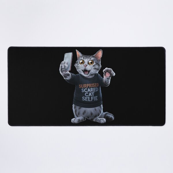 Item preview, Surprised Scared Cat Selfie designed and sold by Redgiant87x.