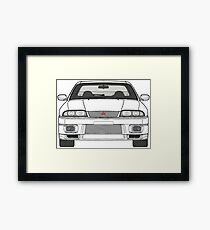 Nissan Skyline R33 GT-R (front) V2.0 Framed Print