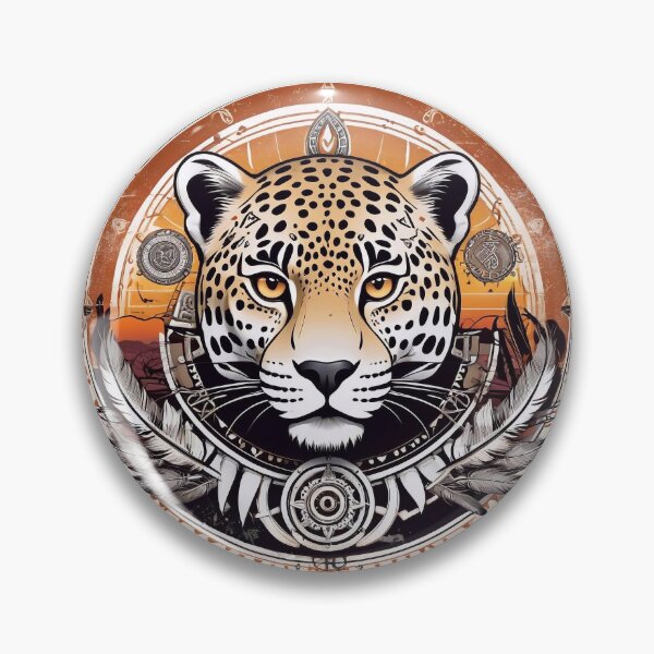 Item preview, Native American Style Animal Art Spirit Leopard designed and sold by TheArtOfPat.