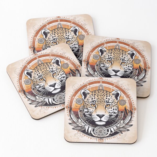 Item preview, Native American Style Animal Art Spirit Leopard designed and sold by TheArtOfPat.