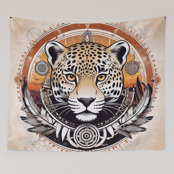 Item preview, Native American Style Animal Art Spirit Leopard designed and sold by TheArtOfPat.