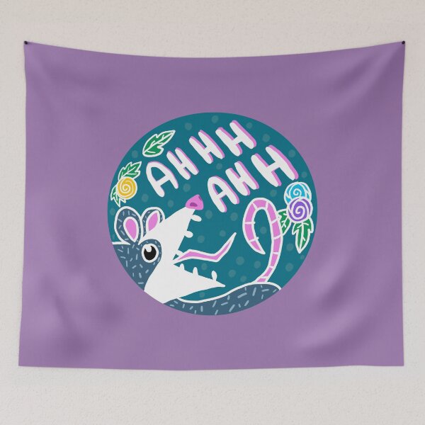 Item preview, Silly Screaming Possum & Flowers designed and sold by GrudaDesigns.