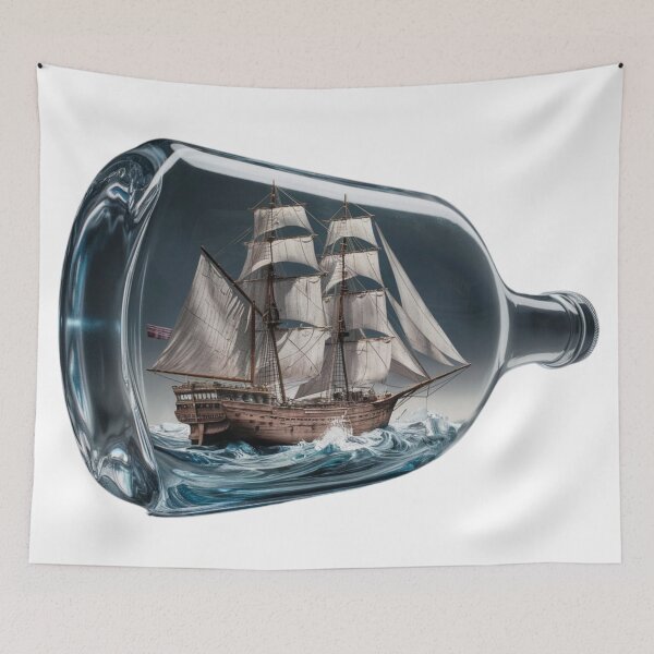 Item preview, sailboat in a bottle, boat designed and sold by Charlygood.