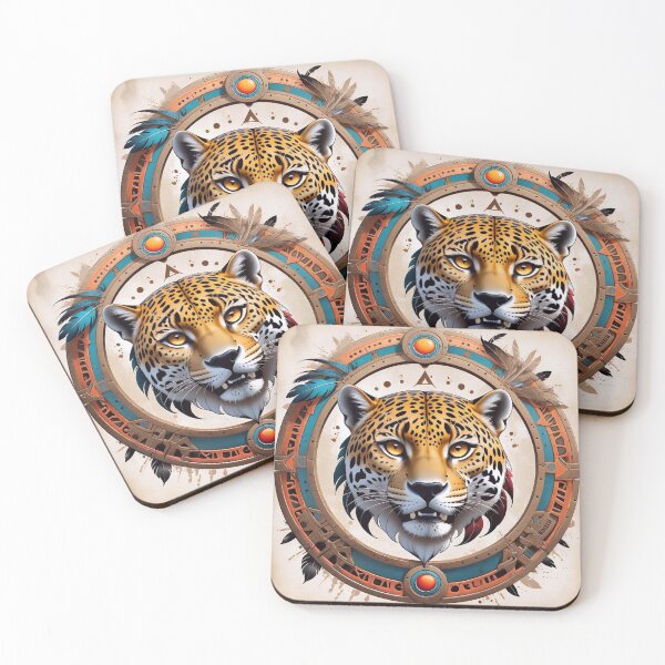 Item preview, Native American Style Animal Art Spirit Leopard designed and sold by TheArtOfPat.