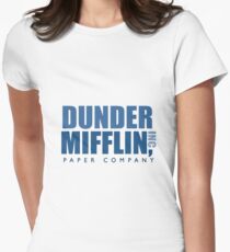 Dunder Mifflin The Office Logo Women's Fitted T-Shirt