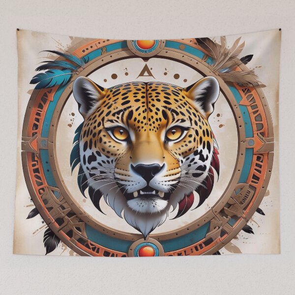 Item preview, Native American Style Animal Art Spirit Leopard designed and sold by TheArtOfPat.