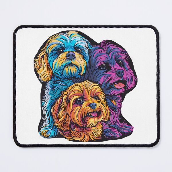 Item preview, Colorful Dogs Trinity designed and sold by NicolasGlowArt.