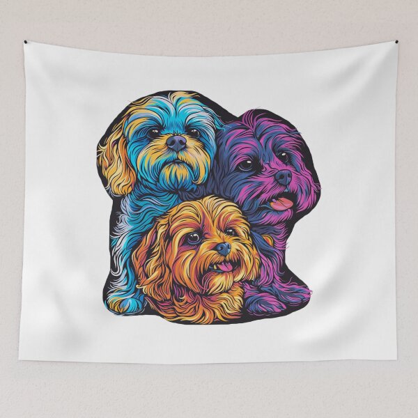 Item preview, Colorful Dogs Trinity designed and sold by NicolasGlowArt.