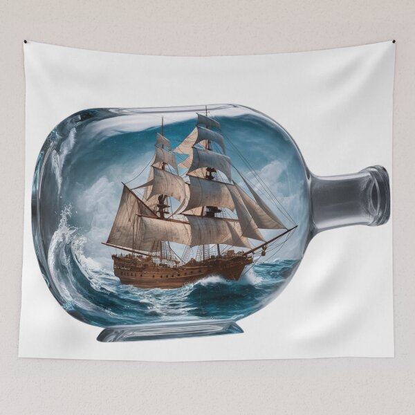 Item preview, sailboat in a bottle, boat designed and sold by Charlygood.