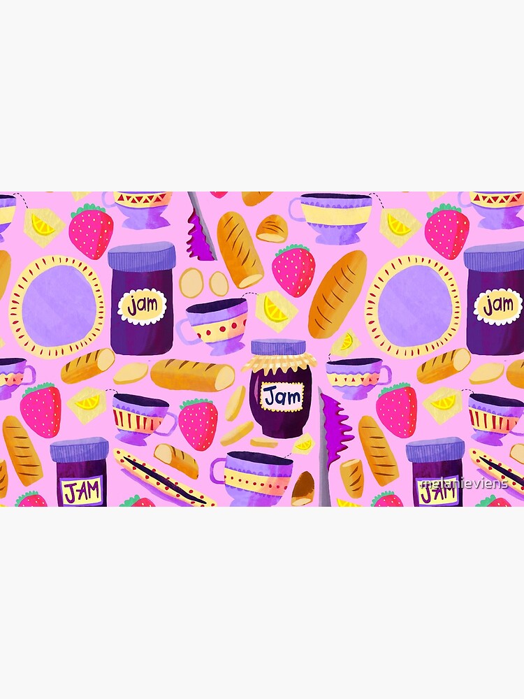 "Tea, with Jam & Bread from Do Re Mi in Bright Pink " Mug by