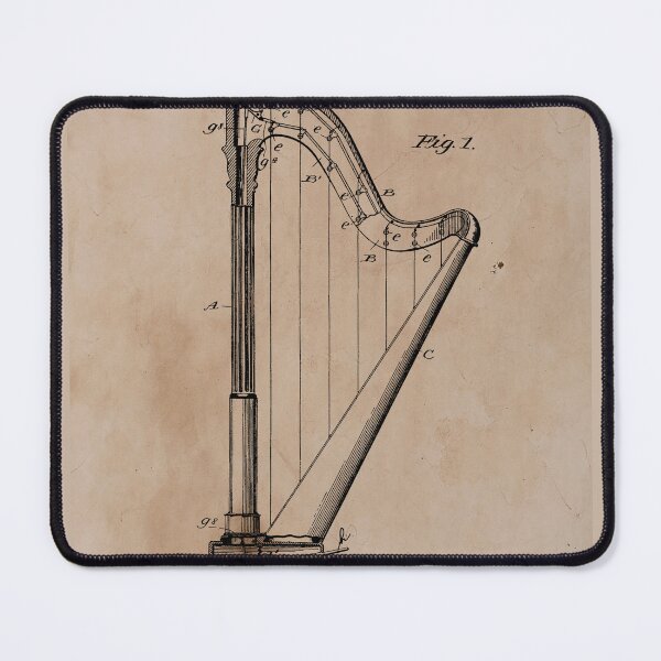 Item preview, Vintage Harp Patent designed and sold by JoolyA.