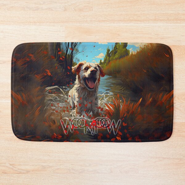 Item preview, Joyful dog bathing in the river designed and sold by Woof-WoofSK.