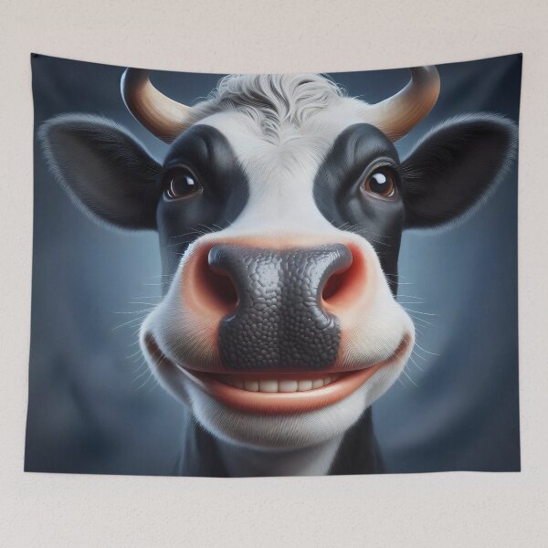 Item preview, Smiling cow. designed and sold by MyHappyArtShop.