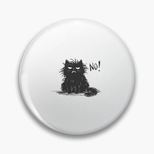 Item preview, Defiant Cute Cat Saying NO! - Quirky Feline Tee #3 designed and sold by BlueGoldArt.
