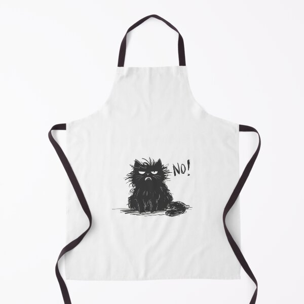 Item preview, Defiant Cute Cat Saying NO! - Quirky Feline Tee #3 designed and sold by BlueGoldArt.