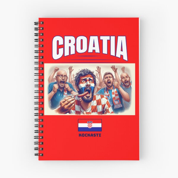 Item preview, Croatian Fans Euro24, sausage on a Fork. Croatia designed and sold by Get-Forked.