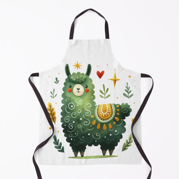 Item preview, Scandinavian Folk Art Cute Chubby Llama designed and sold by FOLK ART FUSION by heidiannemorris.