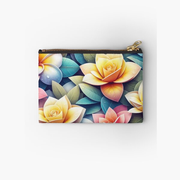 Item preview, Blossoming Harmony A Mosaic of Colourful Frangipani Petals designed and sold by ArtComixHaven.