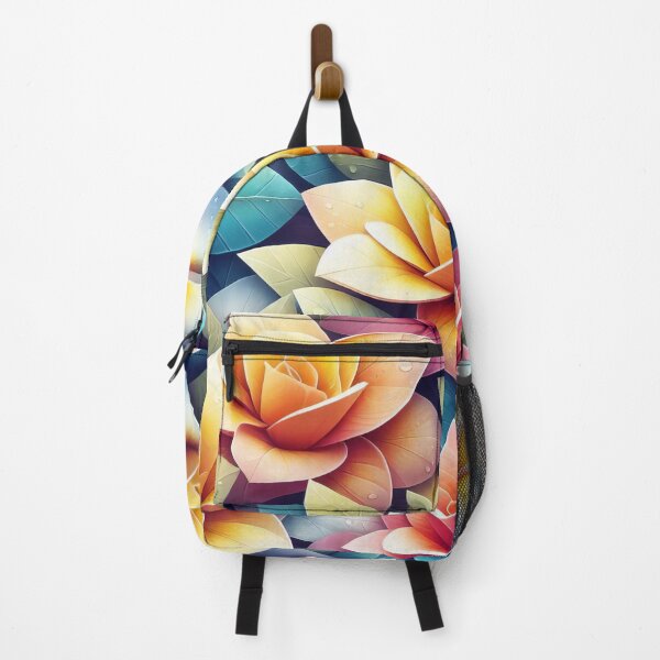 Item preview, Blossoming Harmony A Mosaic of Colourful Frangipani Petals designed and sold by ArtComixHaven.