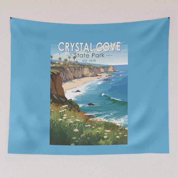 Item preview, Crystal Cove State Park California Travel Art Vintage designed and sold by KrisSidDesigns.