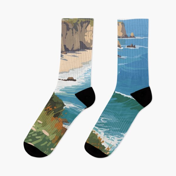 Item preview, Crystal Cove State Park California Travel Art Vintage designed and sold by KrisSidDesigns.