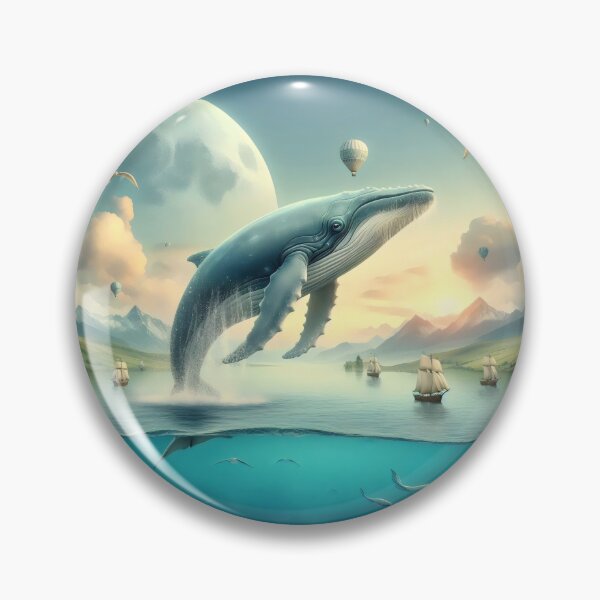 Item preview, Whale in the air. designed and sold by MyHappyArtShop.