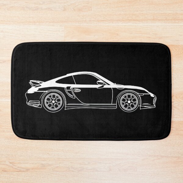 Item preview, Dibujo de un coche sobre fondo negro - Diseño de silueta Porsche 996 designed and sold by Jerhus.