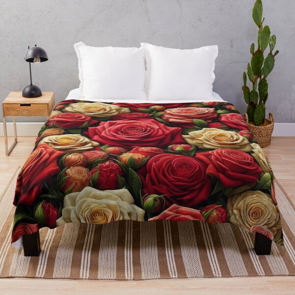 Item preview, Crimson and Gold A Luxurious Tapestry of Roses designed and sold by ArtComixHaven.
