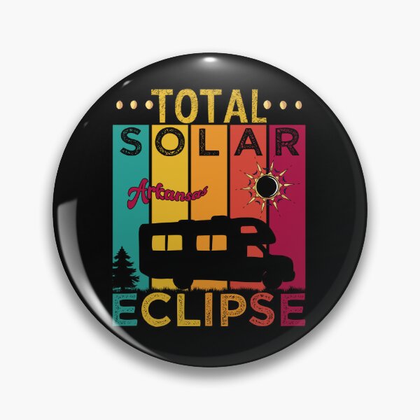 Artikelvorschau, Sonnenfinsternis-Souvenir in Arkansas, totale Sonnenfinsternis, lustiges Vintage-Retro-USA, 08.04.2024 entworfen und verkauft von ArtByKatti.