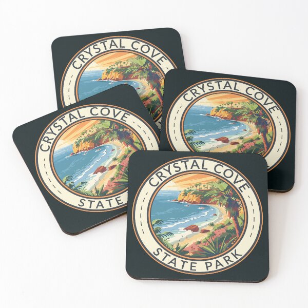 Item preview, Crystal Cove State Park California Travel Art Badge designed and sold by KrisSidDesigns.