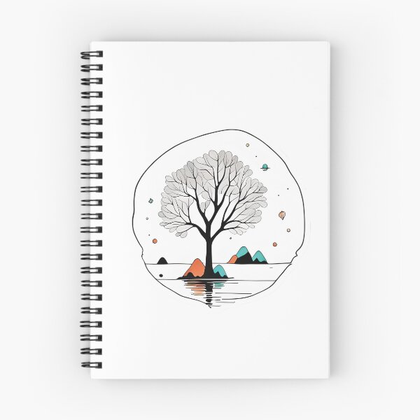 Item preview,  One tree and  water reflection ,stones minimalist Illustration designed and sold by simaso.