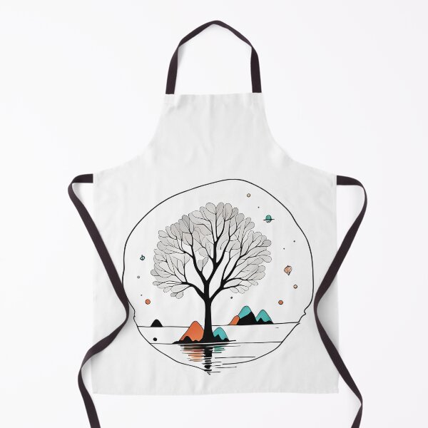 Item preview, One tree and water reflection ,stones minimalist Illustration designed and sold by simaso.