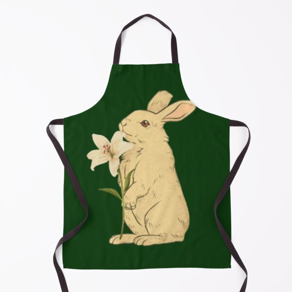 Item preview, Cute rabbit smelling flowers designed and sold by catcraftss.