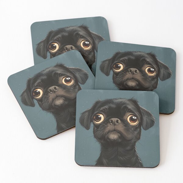 Item preview, Soulful Black Pug: Big Eyes & Endless Love designed and sold by Tincanninja.