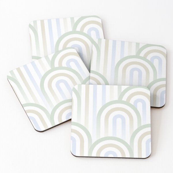 Item preview, Warm Minimalism Deco Rainbow field - pastel green blue  designed and sold by Dominiquevari.