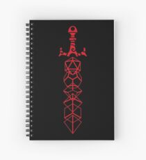 Cuaderno de espiral Red Dice Sword Tabletop Juegos de rol