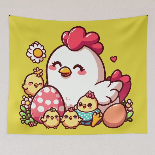 Item preview, Adorable Chicken Mommy and Chicks - Cute designed and sold by Shtex.