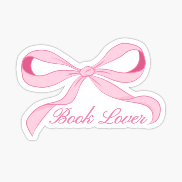 Item preview, book lover pink bow coquette designed and sold by catdiasart.