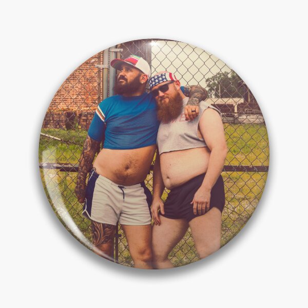 Item preview, Two Bearded Dudes in Short shorts and Crop Tops designed and sold by Micah Kafka.