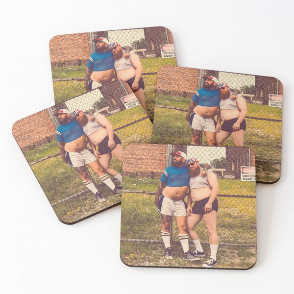 Item preview, Two Bearded Dudes in Short shorts and Crop Tops designed and sold by Micah Kafka.