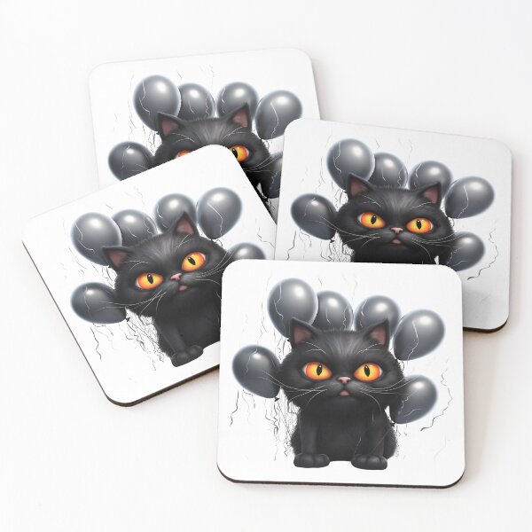 Item preview, Purrfectly Mischievous Black Cat Balloon Bonanza! designed and sold by dcohea.