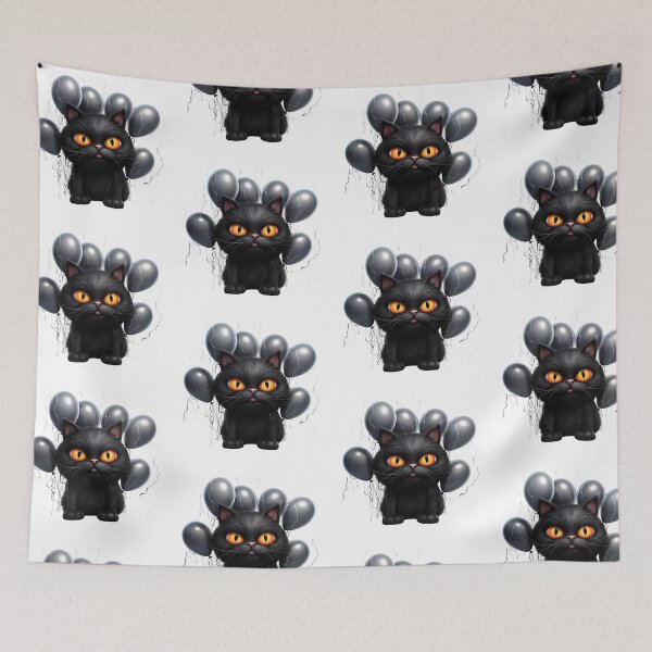 Item preview, Purrfectly Mischievous Black Cat Balloon Bonanza! designed and sold by dcohea.
