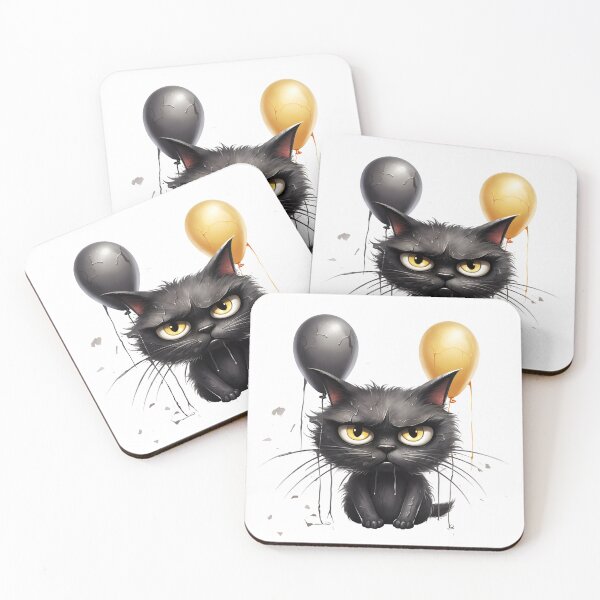 Item preview, Purrfectly Mischievous Black Cat Balloon Bonanza! designed and sold by dcohea.