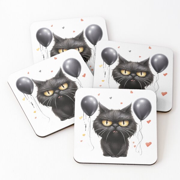Item preview, Purrfectly Mischievous Black Cat Balloon Bonanza! designed and sold by dcohea.