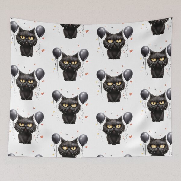 Item preview, Purrfectly Mischievous Black Cat Balloon Bonanza! designed and sold by dcohea.