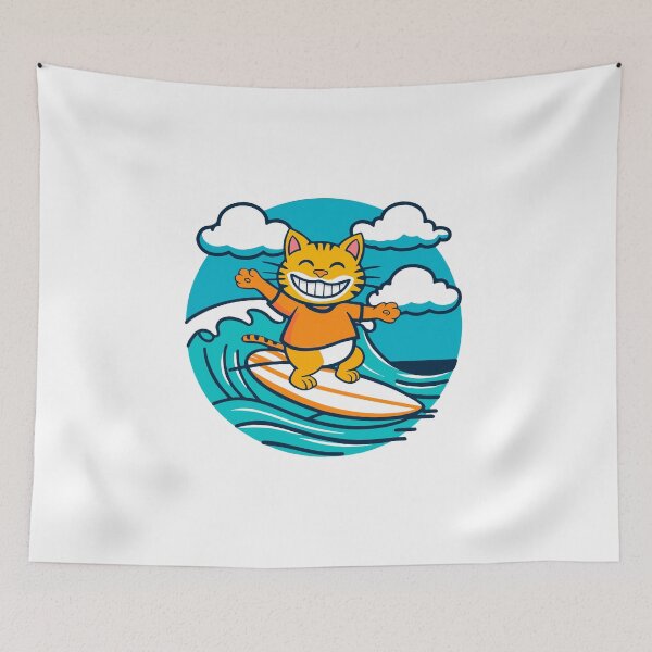 Item preview, Surfing Cat Kitty designed and sold by Timegraf.